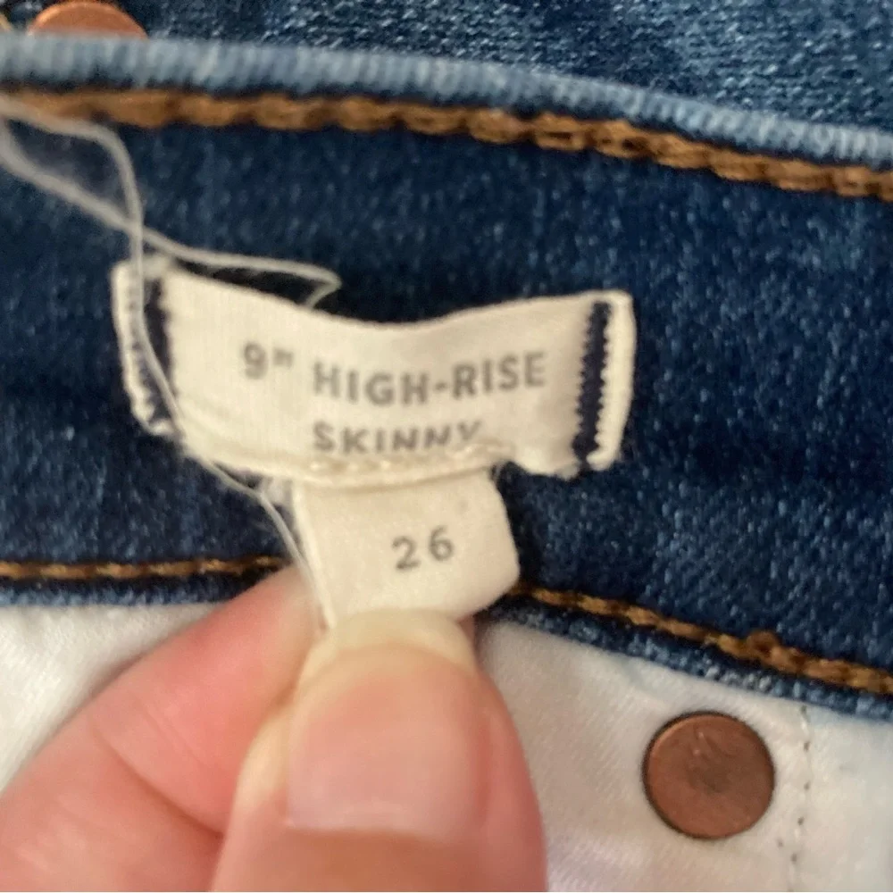 Madewell 9in High Rise Skinny Fit Denim Jeans - Picture 4 of 8
